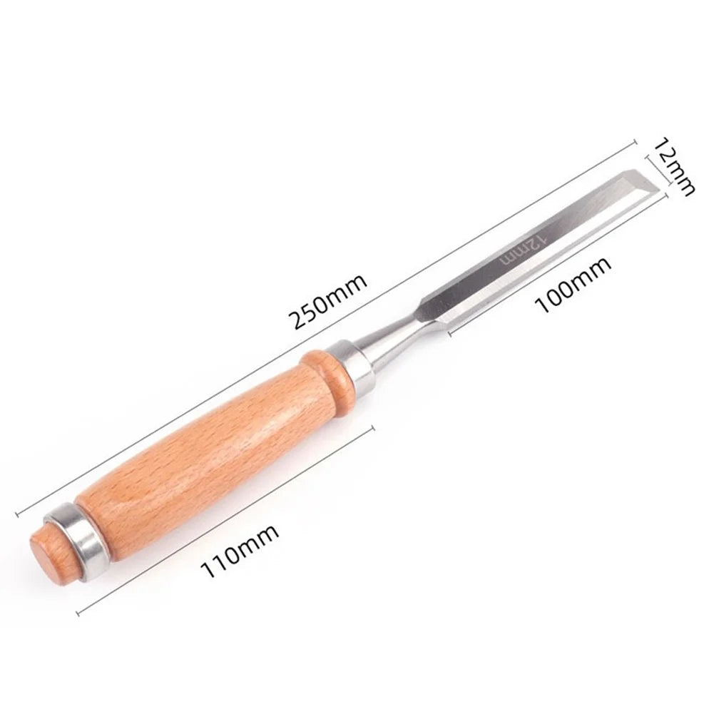 Holzbeitel aus Edelstahl – Flachmeißel für Holzarbeiten in 6/12/18/24 mm