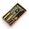 Feder Schreibset mit Tinte – Kalligrafie Dip Pen Set mit 5 Ersatzfedern und Geschenkbox