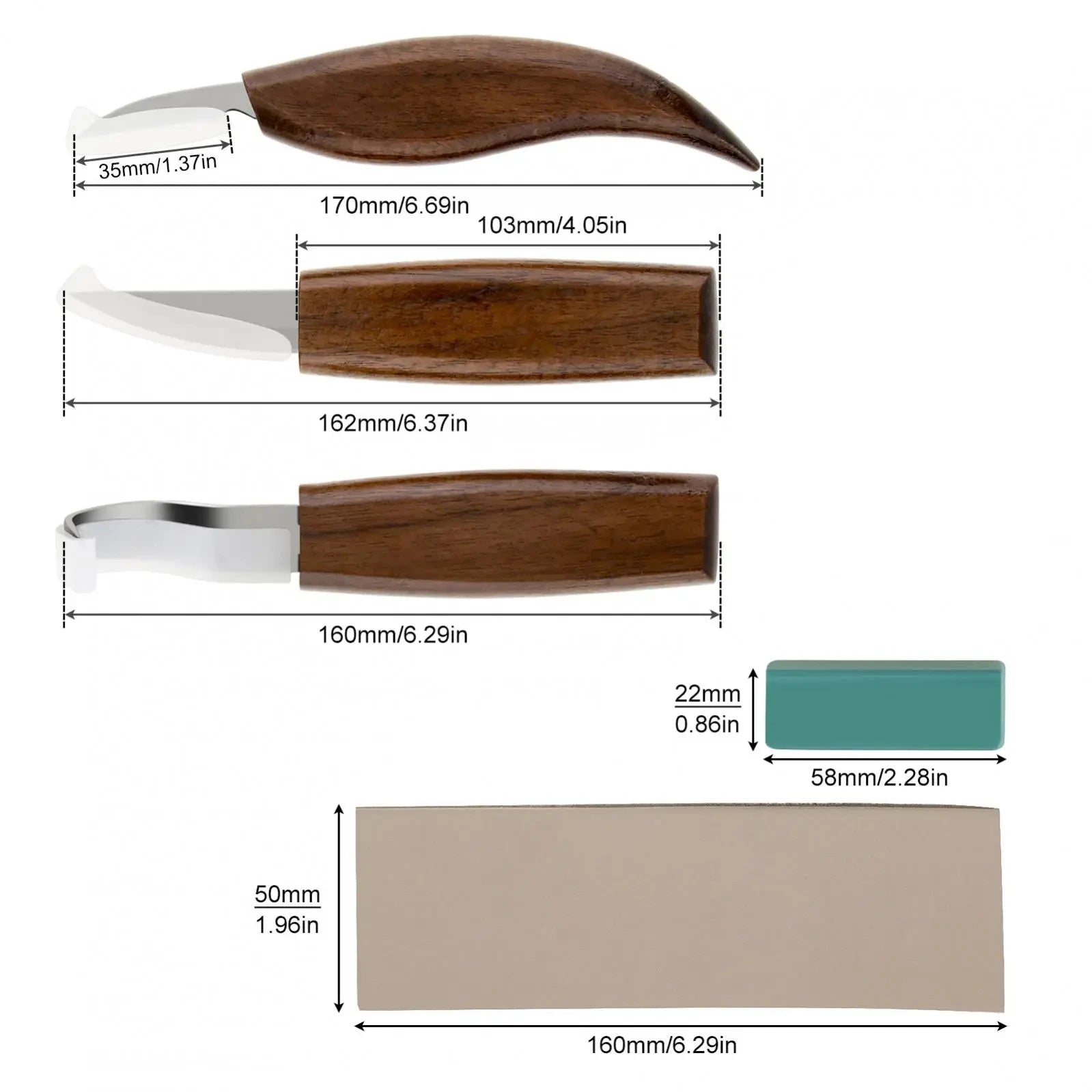 Schnitzmesser Set für Holz – Detailmesser und Kerbschnitzmesser für Holzarbeiten