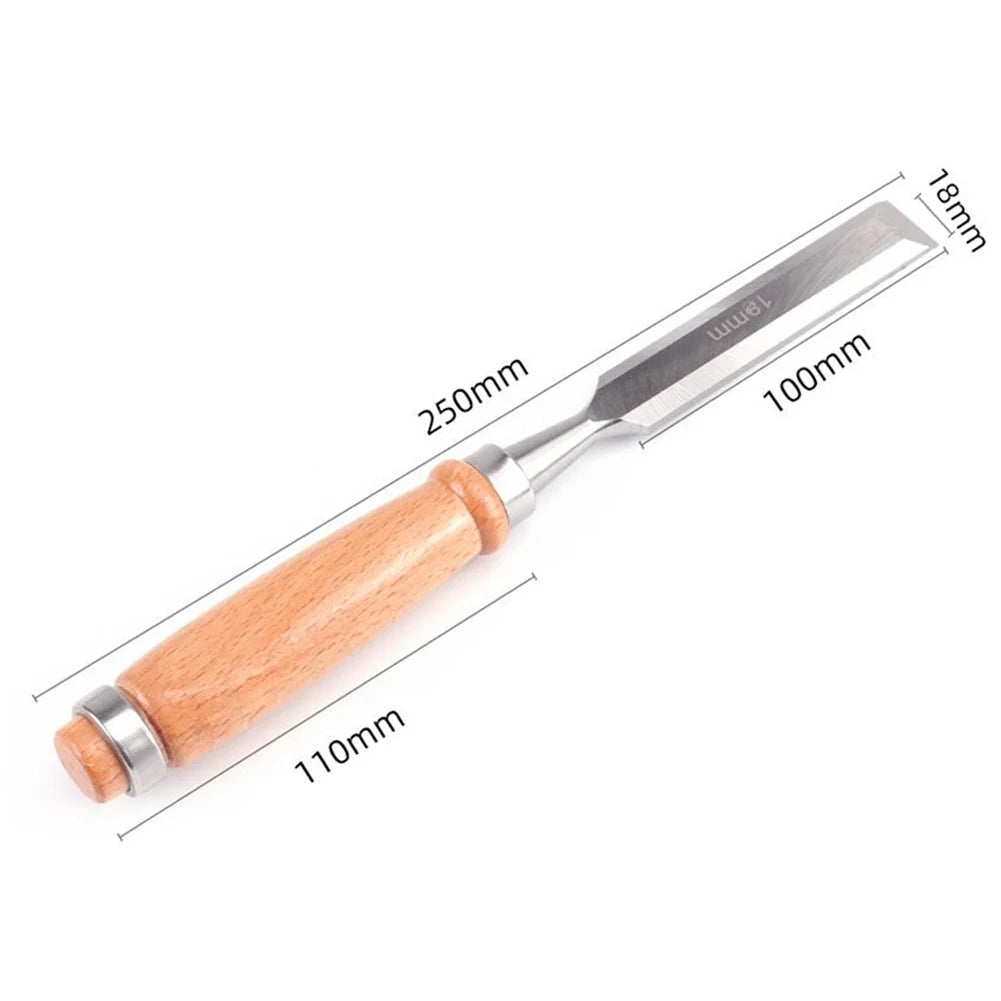 Holzbeitel aus Edelstahl – Flachmeißel für Holzarbeiten in 6/12/18/24 mm
